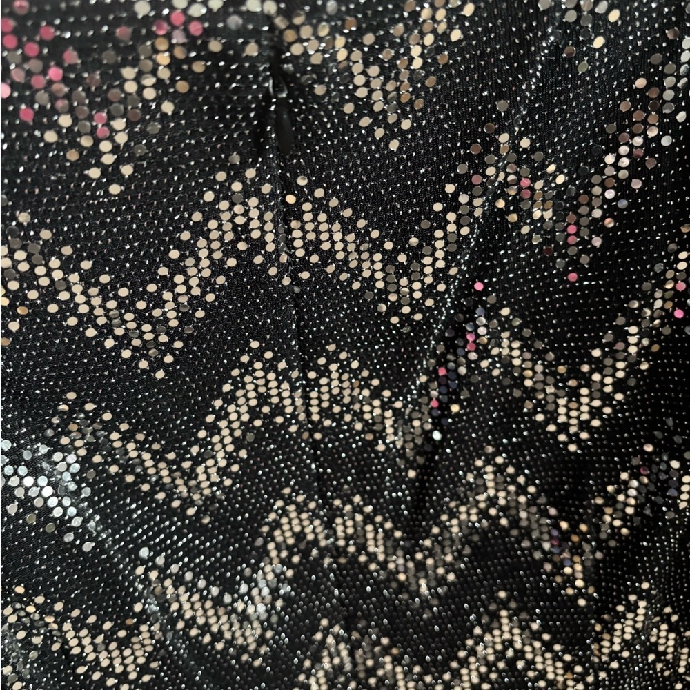 Black Sequin Chevron Midi Dress - Picture 7 of 7